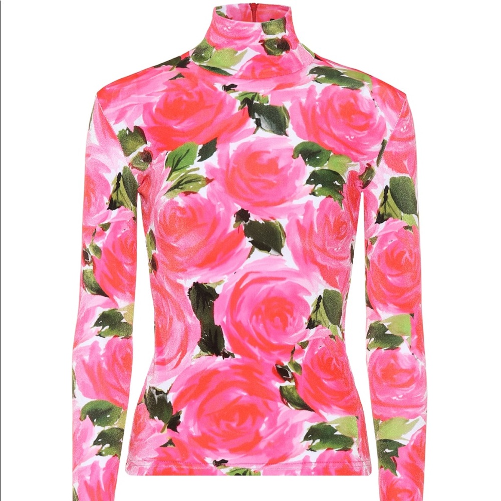 Richard Quinn Floral Velvet Long Sleeve